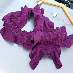 Smartworks hand-knitted merino wool ruffle boa Scarf Sonya Macintosh Artful Home